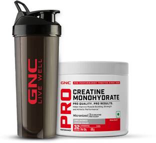 GNC Creatine Monohydrate & BPA-Free Shaker Combo Creatine