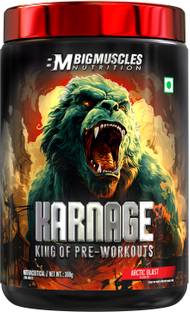 BIGMUSCLES NUTRITION Karnage Preworkout |For Pump, Focus, Energy, Strength & Endurance | 60 Servings Pre Workout
