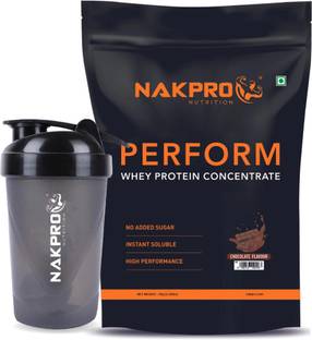 Nakpro Perform Whey Protein Concentrate with Protein Shaker Bottle Whey Protein