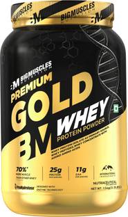 BIGMUSCLES NUTRITION Premium Gold Whey | 25g Isolate Protein Blend | ProHydrolase Enzyme Tech. Whey Protein