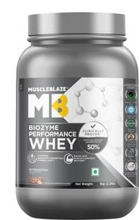 MUSCLEBLAZE Biozyme Performance Whey Protein Powder, 25g Protein Per Scoop Whey Protein