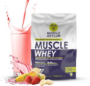 Muscle Asylum Muscle Whey 100% Whey Protein 24g Protein, 5.2 Bcaa, 25 Servings Whey Protein