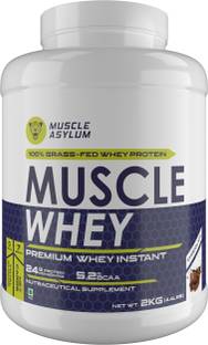 Muscle Asylum Muscle Whey 100% Whey Protein, Chocolate Flavor (50 Servings) - 2 Kg (4.4Lbs) Whey Protein
