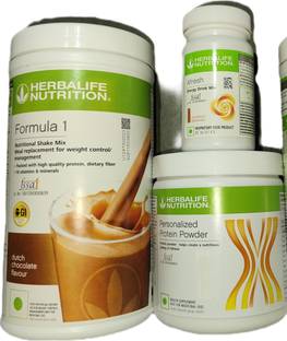 Herbalife Nutrition F1 Shake Chocolate + Protein Powder 200 G + Afresh - Cinnamon Protein Shake