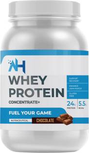 Almora Herbals AH Whey Protein 24g Protein with Digestive Enzymes, Vitamin & Minerals Whey Protein