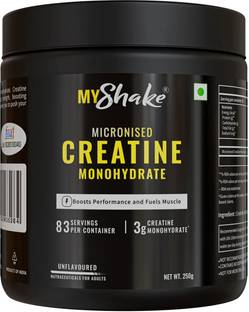 MYSHAKE Micronised Creatine Monohydrate | Rapid Absorption,Boost Performance | 100% Pure Creatine