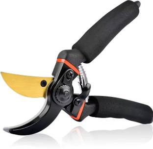 Robustt Titanium Coated Gardening Scissors Heavy Duty Gardening Cutter Tool Plant Cutter Bypass Pruner