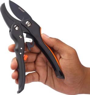Sharpex Professional Ratchet Pruning Shears – Anvil Ratchet Pruning Shears 3-Stage Mechanism, 5x Cutting Power, Nylon Handle, Black Anvil Pruner