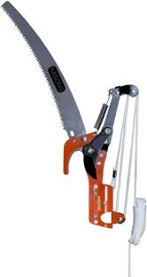 AASONS 2-Way Long Reach Extendable Trimmer Pole Pruner AASONS Branch Cutter For Sawing & Shearing Lopper Fruit Picker with 2.5mtr rope Anvil Pruner