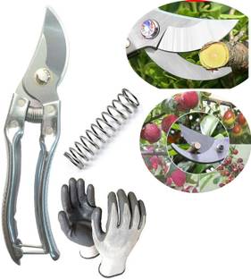 Mass Pro Stainless Steel Garden Plant Branch Scissors Flower Cutting Cutter Pruning Bypass Secateurs Trimmer Carbon Steel Blade With Lock Pro Bypass Pruner