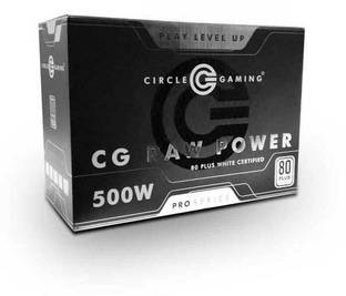 Circle CG 500W 80 PLUS WHITE 500 Watts Computer PSU with 5 SATA Cables