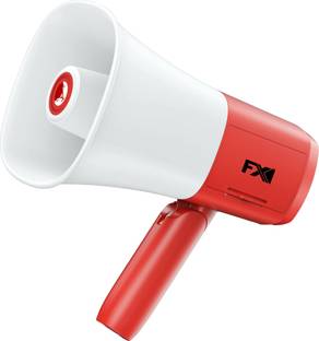 FXI MP-722 Megaphone Speaker For Announcing Talk Record Play, Siren, Type C Charging , Dual Battery, Foldable Handle Bluetooth Megaphone with 13 Pre Recorded Tones Indoor, Outdoor PA System