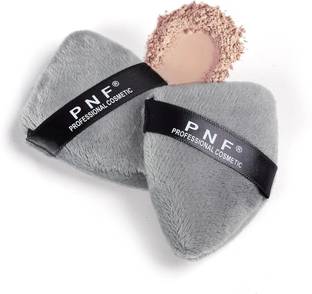 PNF PROFESSIONAL Triangle Makeup Puff, Pure Cotton Powder Puff, Soft Cosmetics Puff 2PCS