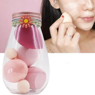Beautiflame 4 Big + 3 Small Makeup Blender For Foundation Powder Blending Sponges Box