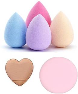 Gonegal Professional Makeup Blender For Blending Face With Mini Heart & Round Puff