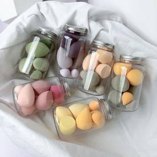 lakyou Glow 7pcs Beauty Puff Sponge Blender With Jar