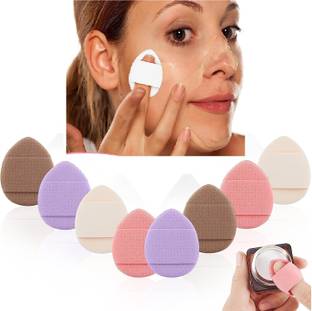 Gonegal 8 Pieces Mini Powder Puff Face Triangle Makeup Puff Finger Soft