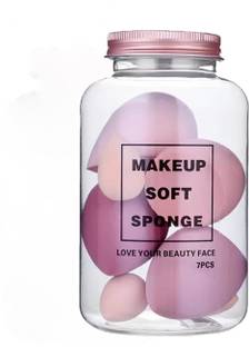 HUDA CRUSH BEAUTY Blender Sponges 7Pcs for Liquid, Cream & Powder, Multicolored Makeup Puff
