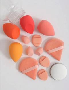 My Colors 12pcs 4 Blenders,3Mini Blenders,3Mini Finger puff,2 triangle puff & Storage JAR