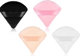 WECHARMERZ Triangle Powder Puff For Women Makeup Sponge puff Face Dry Wet Pack Of 4