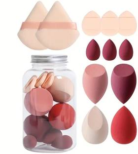 Gonegal Makeup Sponges Set With Storage Box For 3 Finger & 2 Triangle Powder Puff Set