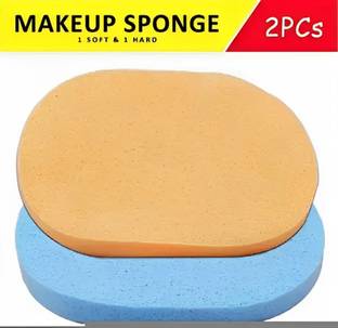 Glamezone 2Pcs Soft Facial bath sponge Cleansing Sponge Face Makeup Wash Pad Cleaning Puff