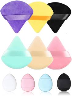 Cosluxe 6-Soft Face Triangle Makeup Puff,4-Finger Soft Makeup Puff 10 Pieces set