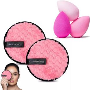 Beautiflame Makeup Clean Sponge Pad Facial Clean Sponge With Makeup Puff Blender