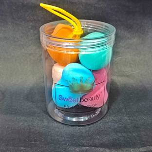 Fatema Sweet beauty Ultra soft Blender Makeup Sponge Set of 5 with jar (Multicolor)