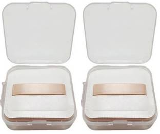 feelhigh 2 Soft Square Powder Puff + 2 Boxes, Reusable Makeup Setting Powder Puffs