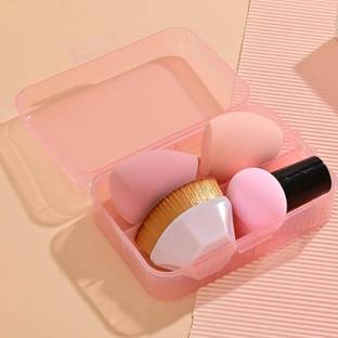 Cosluxe 4Pcs Makeup Sponges Set 2 Blenders, 1 Foundation Brush 1 Mushroom Head Sponge
