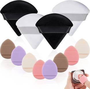 My Colors 6-Triangle & 4-Finger Soft Makeup Puff, for Sponges Beauty Blender Makeup Tool