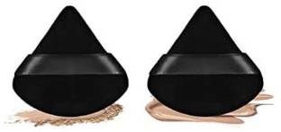 THR3E STROKES 2 Pc Makeup Puff Soft Powder Sponge Foundation Powder Triangle Sponge with Strap