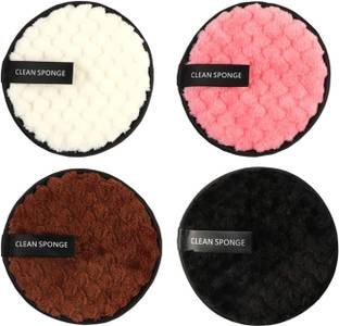 Beautiflame Double-Sided Face Cleansing Puff Cotton Make Up Removing Cloth 4pcs