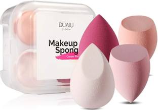Cosluxe Makeup Sponge & Beauty Blender with Egg Case Holder, 4 Pcs MULTICOLORS Puff