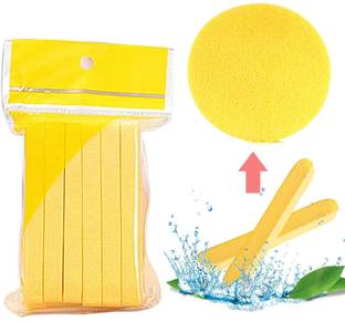 Koccido 12Pcs Reusable Compressed Facial Sponges/Makeup Remover/Face Cleansing Pads