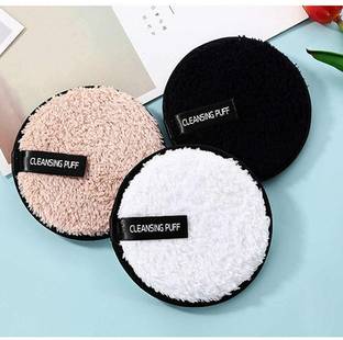 KIRA Soft Fiber Makeup Remover Pads, Facial Cleansing Pads for Face Makeup(Pack Of 3)