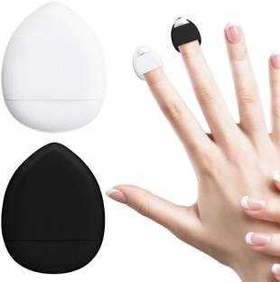 KIRA 2 Pcs Finger Makeup Puff Soft Cosmetic Beauty Blender And Finger Holder Sponge