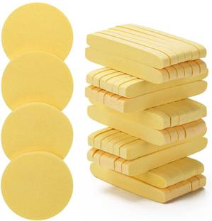 Koccido 60 Pcs Reusable Compressed Facial Sponges/Makeup Remover/Face Cleansing Pads