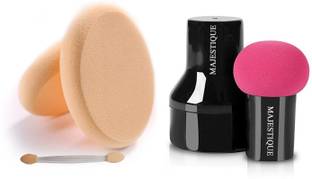 MAJESTIQUE Make Up Mushroom Sponge Beauty Blender With Round Sponge - Ideal for Foundation