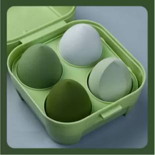 WECHARMERZ Makeup Sponge Puff set 4 Pcs with Storage Box (Multicolor)