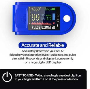 kiaan enterprises Portable Digital Fingertip Oximeter Oxygen Saturation Heart Rate Monitor Pulse Oximeter