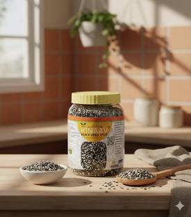 KINAAV Black Urad Dal (Split) (Black)