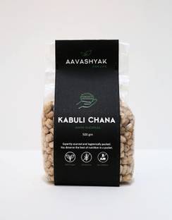 Aavashyak Organic White Kabuli Chana (Whole) (White Chickpeas, Safed Chana, Chole, Kabuli Chana)