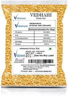 Vedhahi Organic Yellow Toor/Arhar Dal (Split)