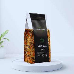 Aavashyak Organic Brown, Green, Yellow, White Mix Dal (Split/Chilka) (Organic Panchrangi Dal, Mixed Dal/Pulses, Dal Blend)