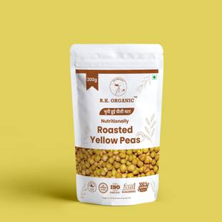 R K ORGANIC Yellow Peas (Whole) (Peas, Protein Snack, Healthy Snack, Diet Snack, High-Fiber Snack)