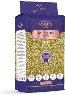 wings impex roots Green Moong Dal (Split/Chilka) (Premium Export Quality | Unpolished | Pesticides Free | Vacuum Packed)