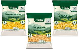 FarMart Yellow Combo (Split) (Chana dal, yellow moong & arhar dal)