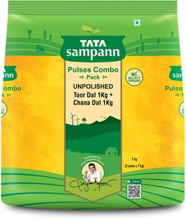 Tata Sampann Toor Dal 1 kg with Chana Dal 1 kg